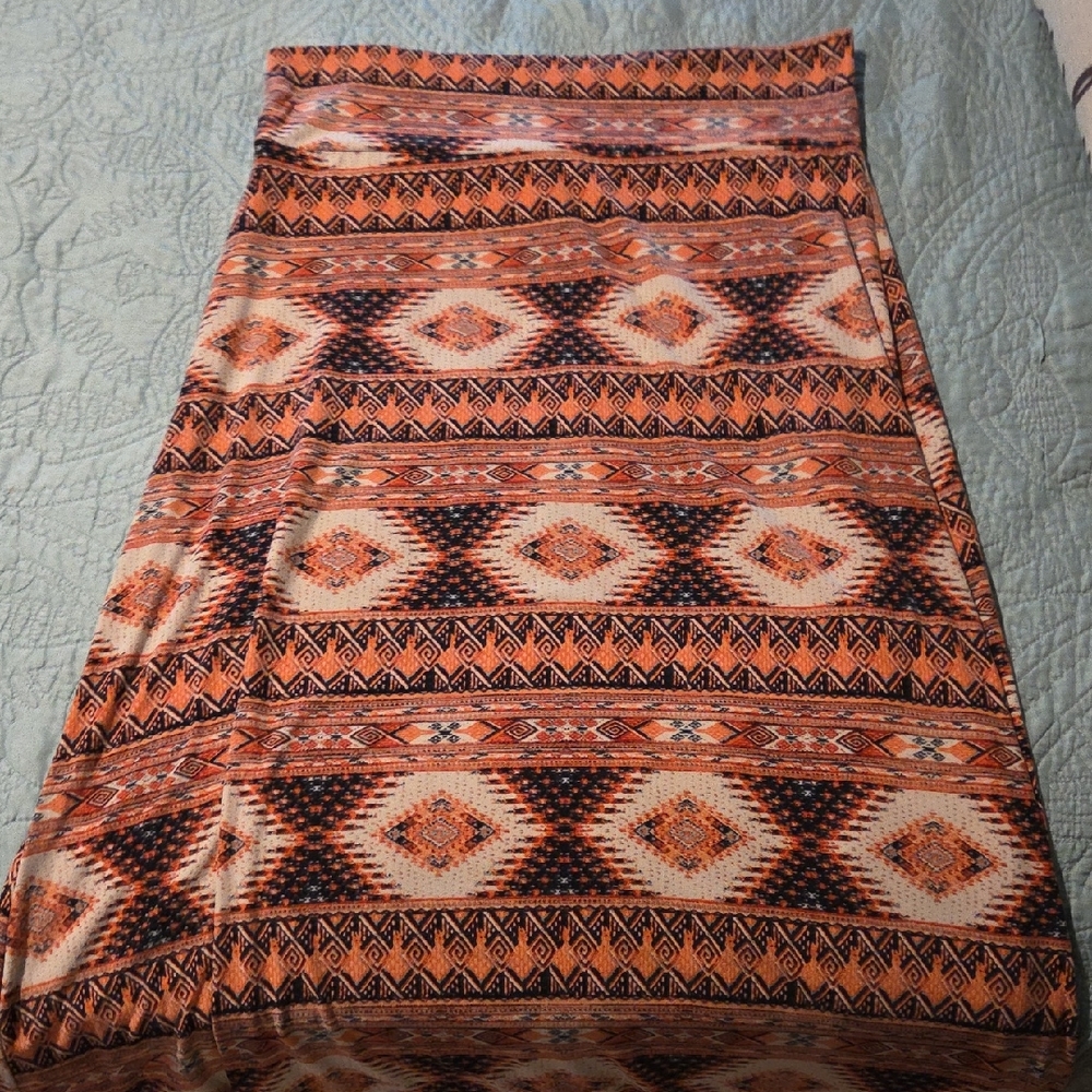 Tribal Print Maxi Skirt